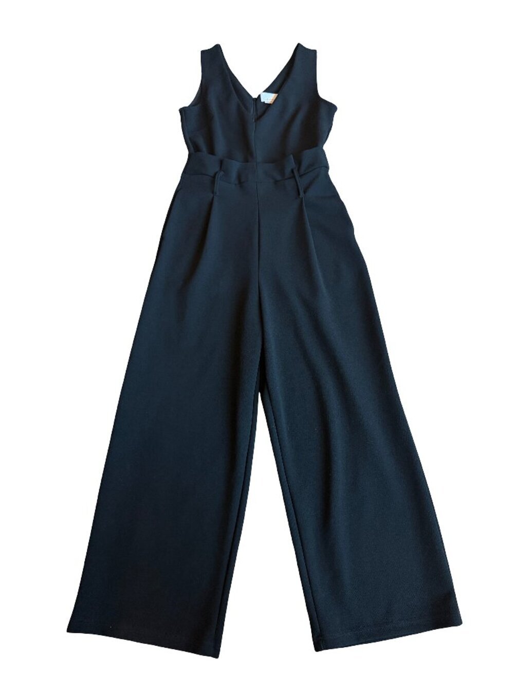 Anthropologie Black Sleeveless Jumpsuit Black Wide Leg Dress Up Down SIze Small